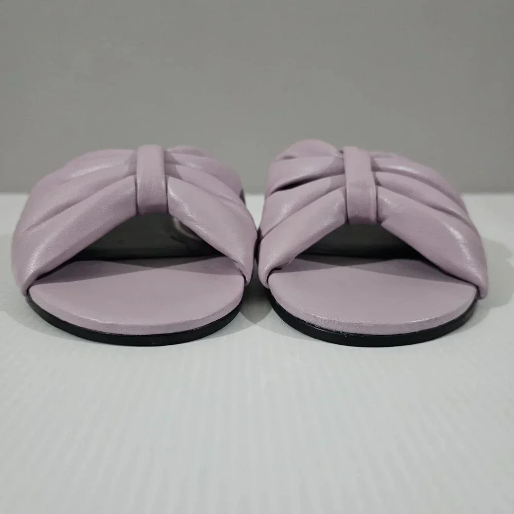 Marc Fisher LTD Olita Slide Sandal Womens 8.5 Lilac Padded Knot Slip On NEW